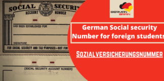 Social security card for foreign students in Germany