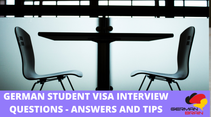 german student visa interview questions
